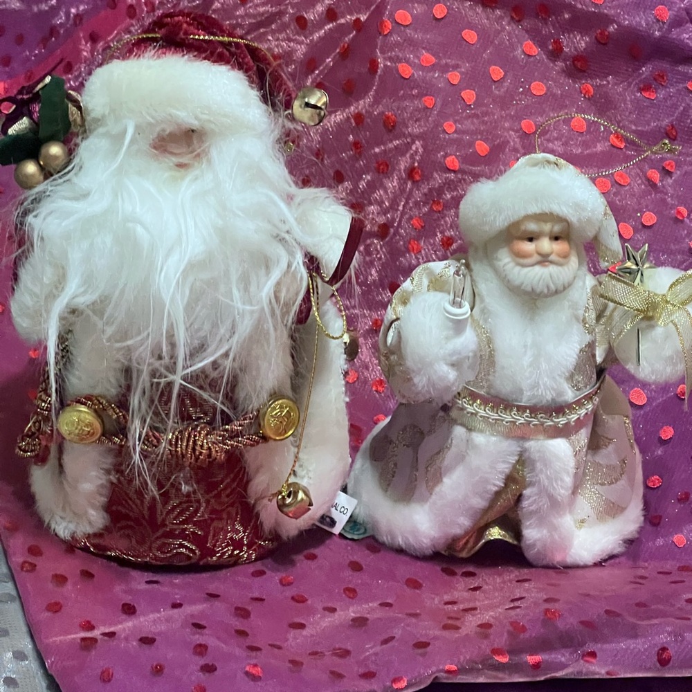 Vintage Santa Ornaments Tree Toppers